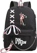 Anime DanDaDan Laptop Backpack Daypack with USB Port for Students