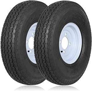 2PK Autocessking 4.80-8 Bias Trailer Tire with 8 in Wheel