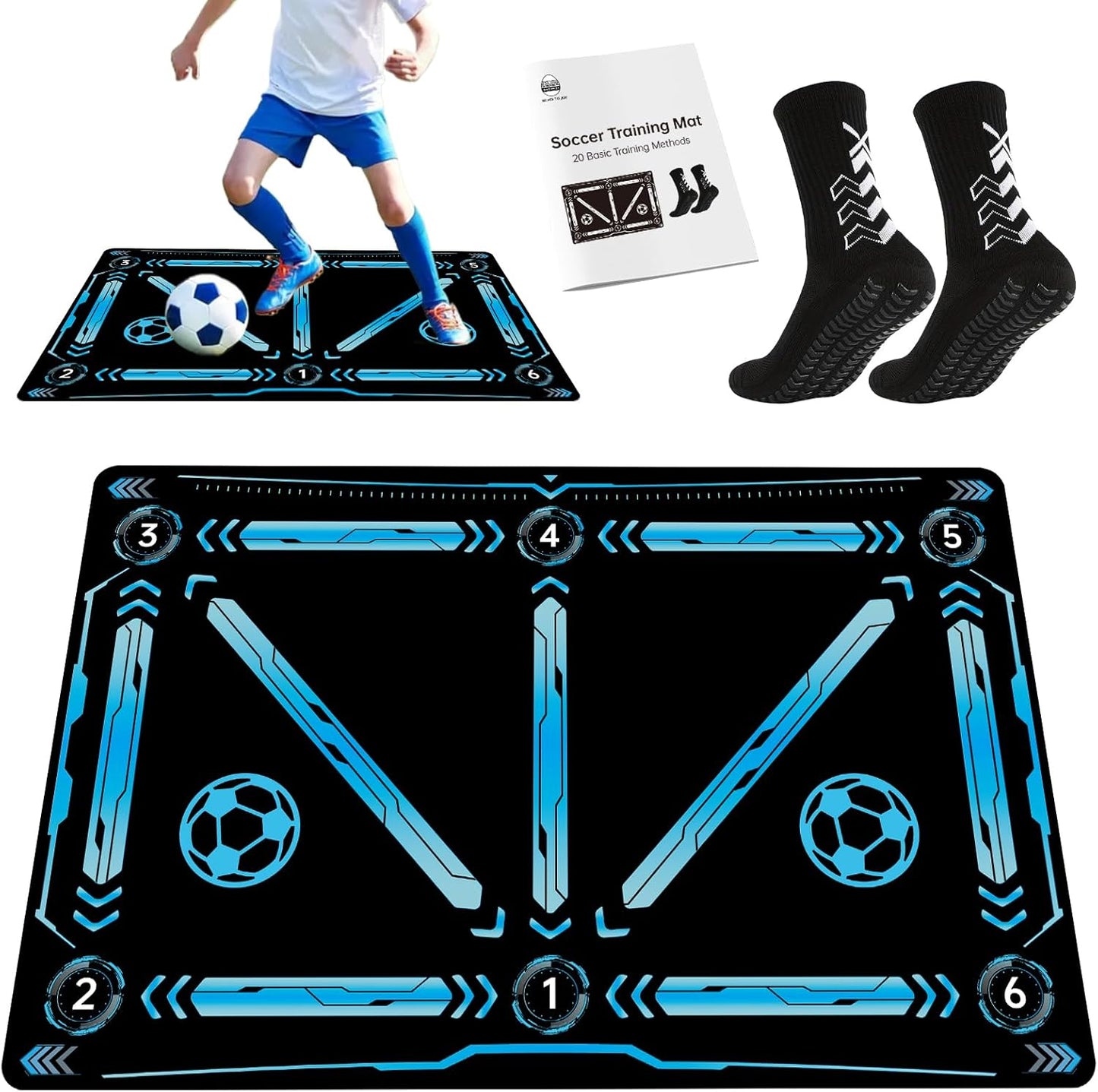 Soccer Training Mat for Agility and Coordination Improvement