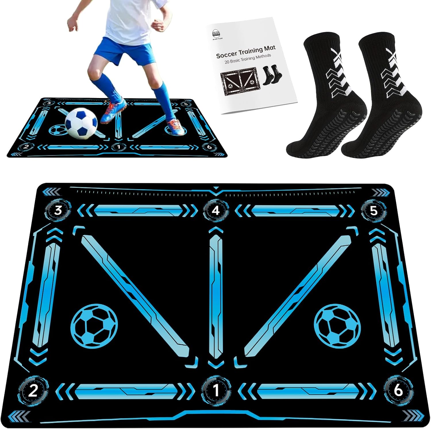 Soccer Training Mat for Agility and Coordination Improvement