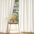 Privacy Linen Curtains 2 Panels 52 x 60 in Natural White - Light