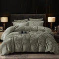 PHF Truly Velvet Duvet Cover Set California King - Ultra Soft Cozy