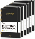 Meeting Notebook 6 Pack for Work Organization - Agenda & Action Items