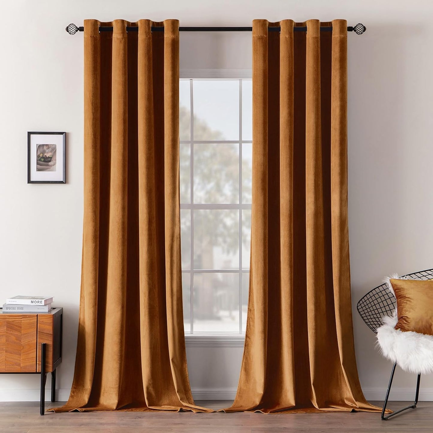 MIULEE Velvet Curtains for Elegant Room Darkening Decor