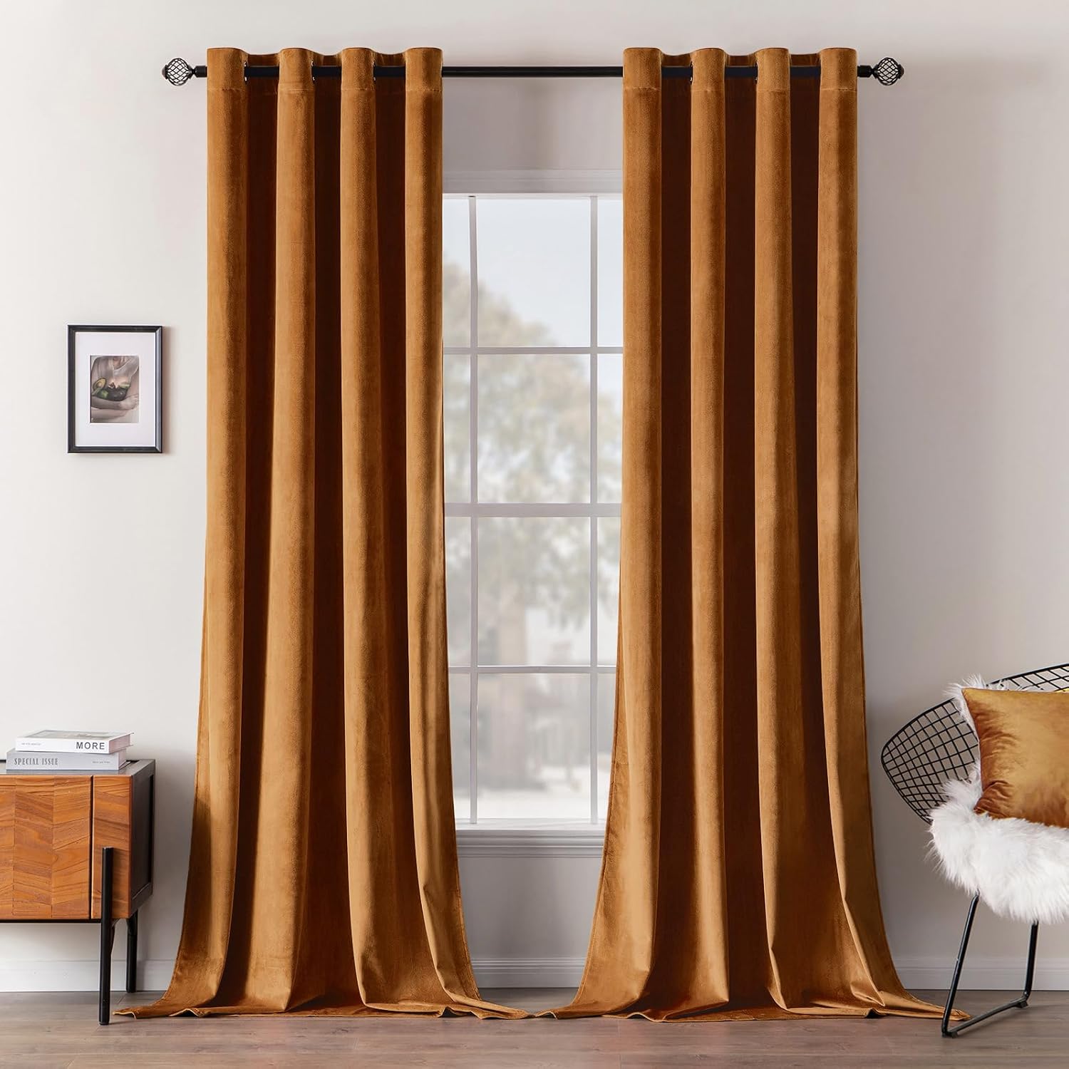 MIULEE Velvet Curtains for Elegant Room Darkening Decor