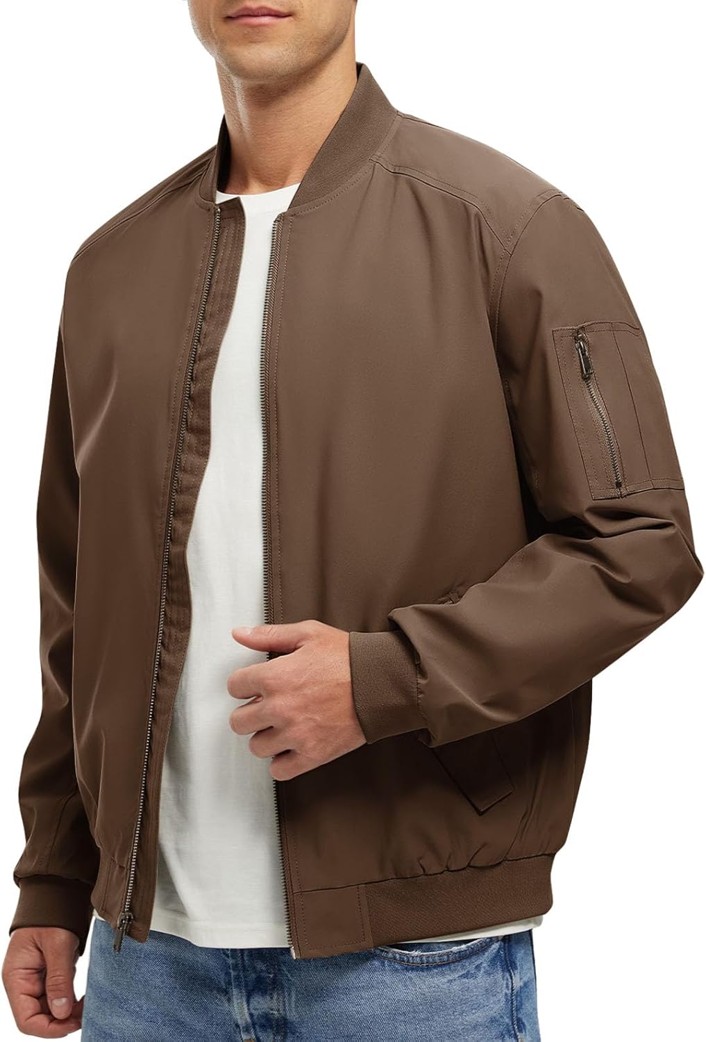 Rdruko Men's Lightweight Bomber Jacket for Casual Fashion Style