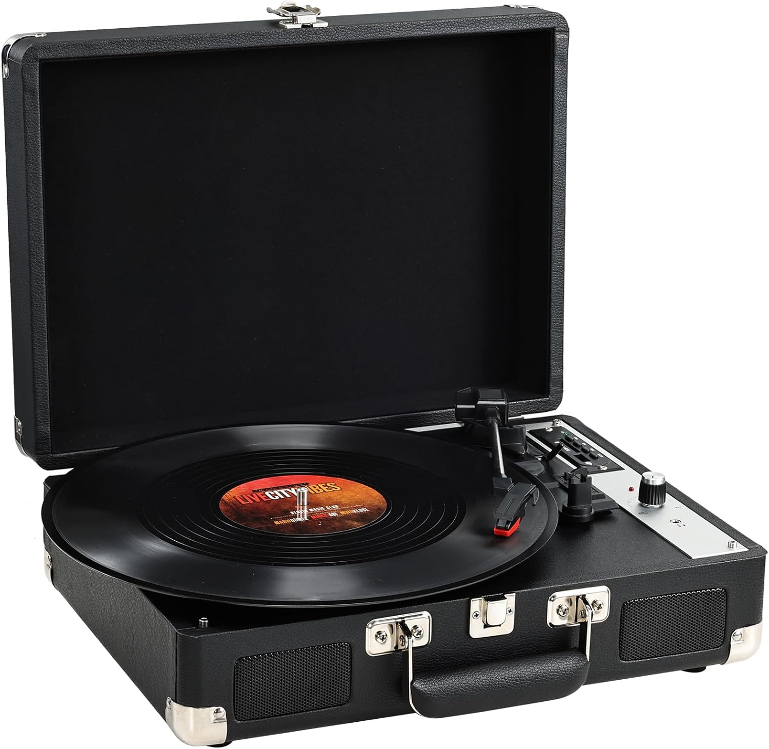 Hododou Vinyl Record Player Portable Suitcase Turntable Bluetooth