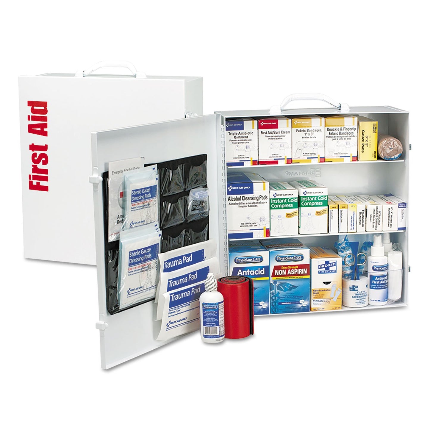 First Aid Only 3-Shelf ANSI B+ OSHA-Compliant First Aid Kit
