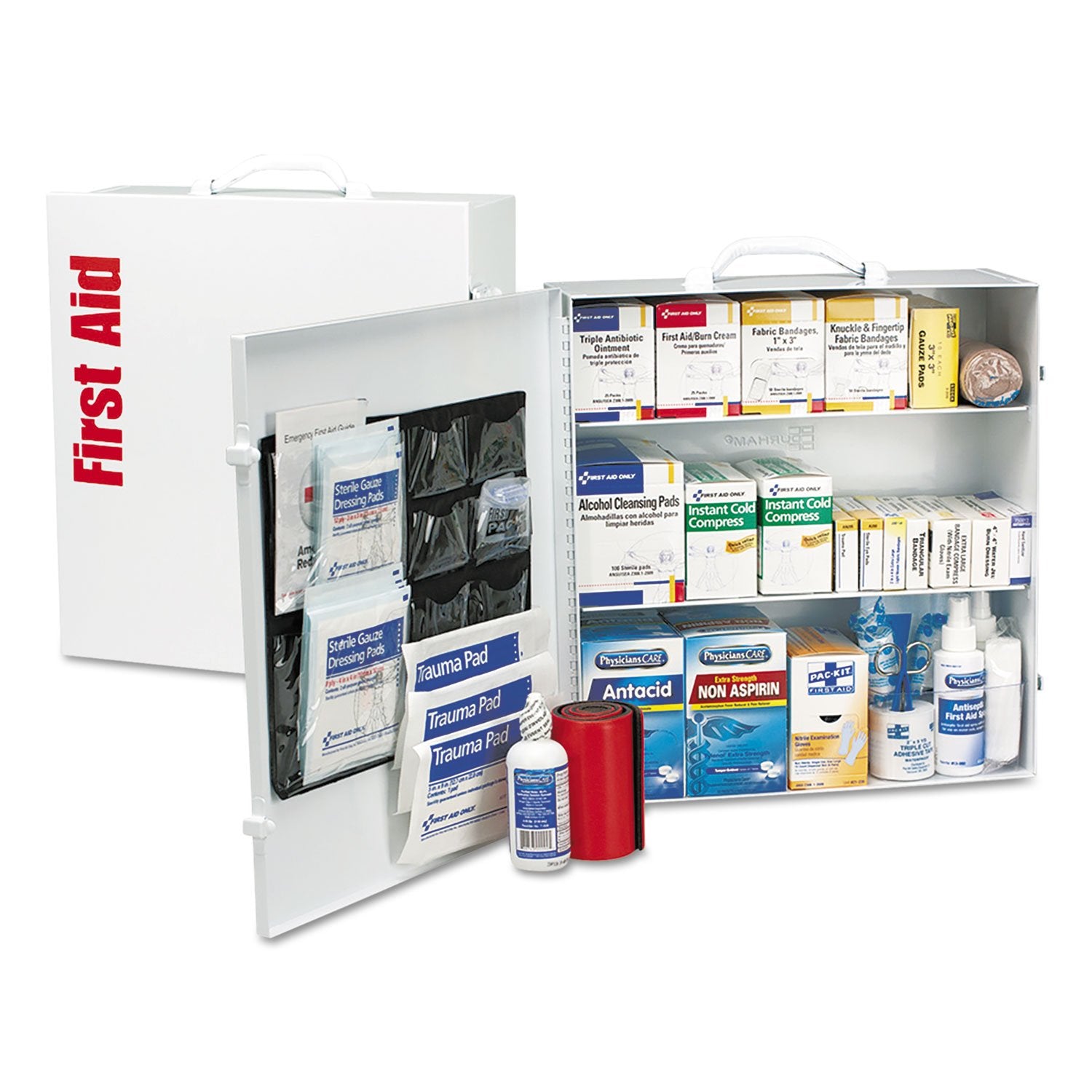 First Aid Only 3-Shelf ANSI B+ OSHA-Compliant First Aid Kit