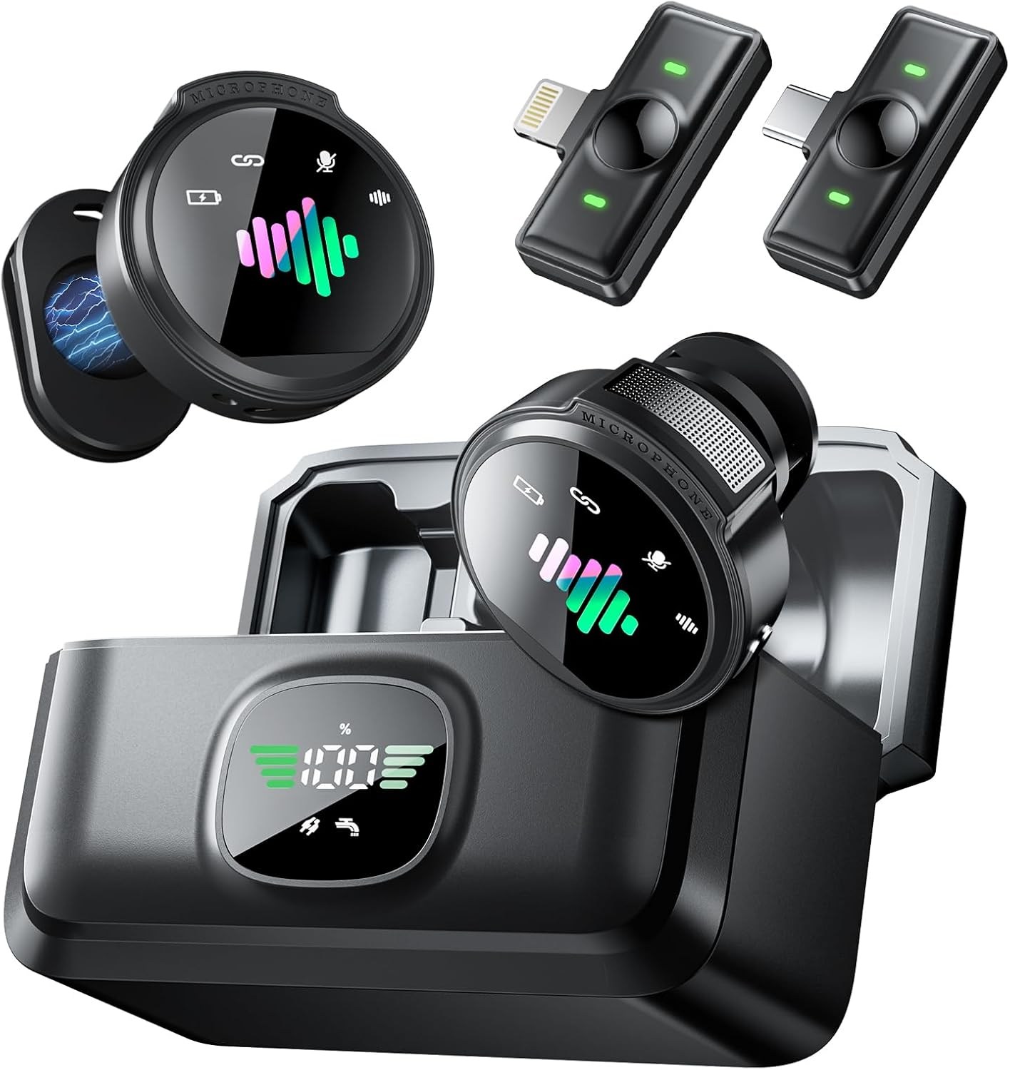 Mini Microphone for iPhone - Wireless Lavalier Mic for Vlogging