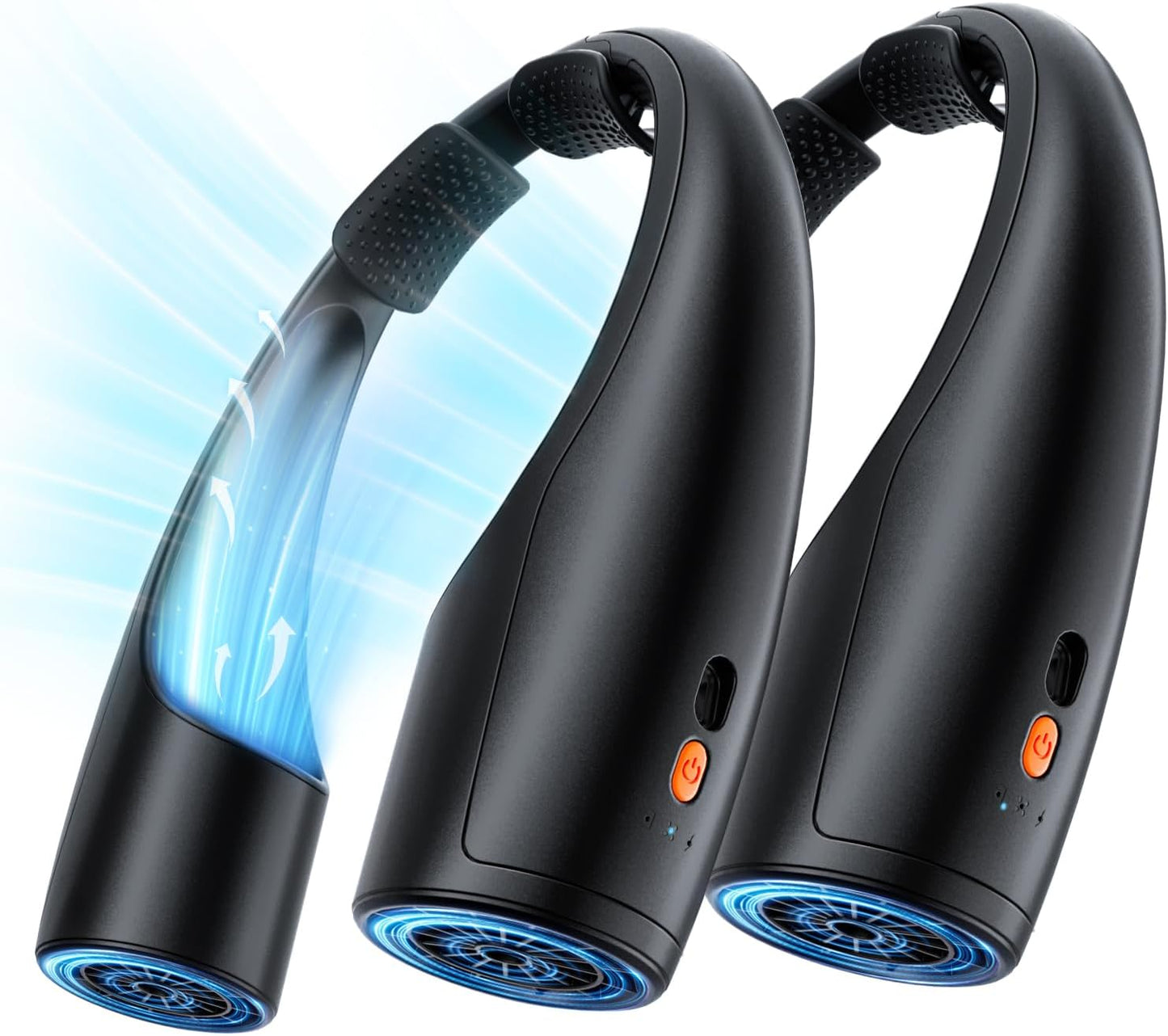 Wearable Personal Fan Set, 360 Cooling, Hands-Free, Rechargeable