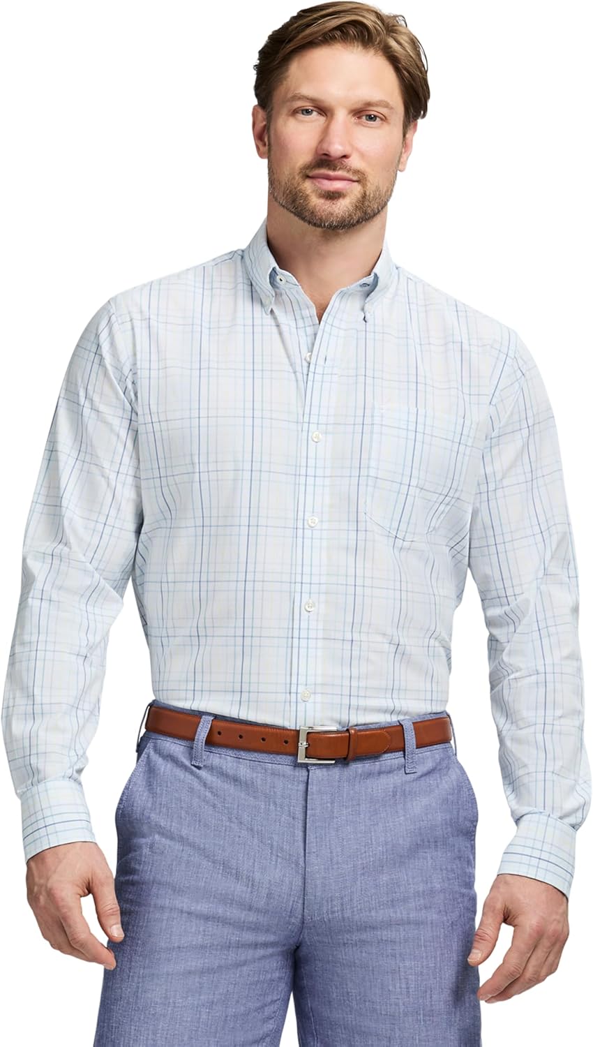 IZOD Men's Performance Comfort Long Sleeve Plaid Shirt Review