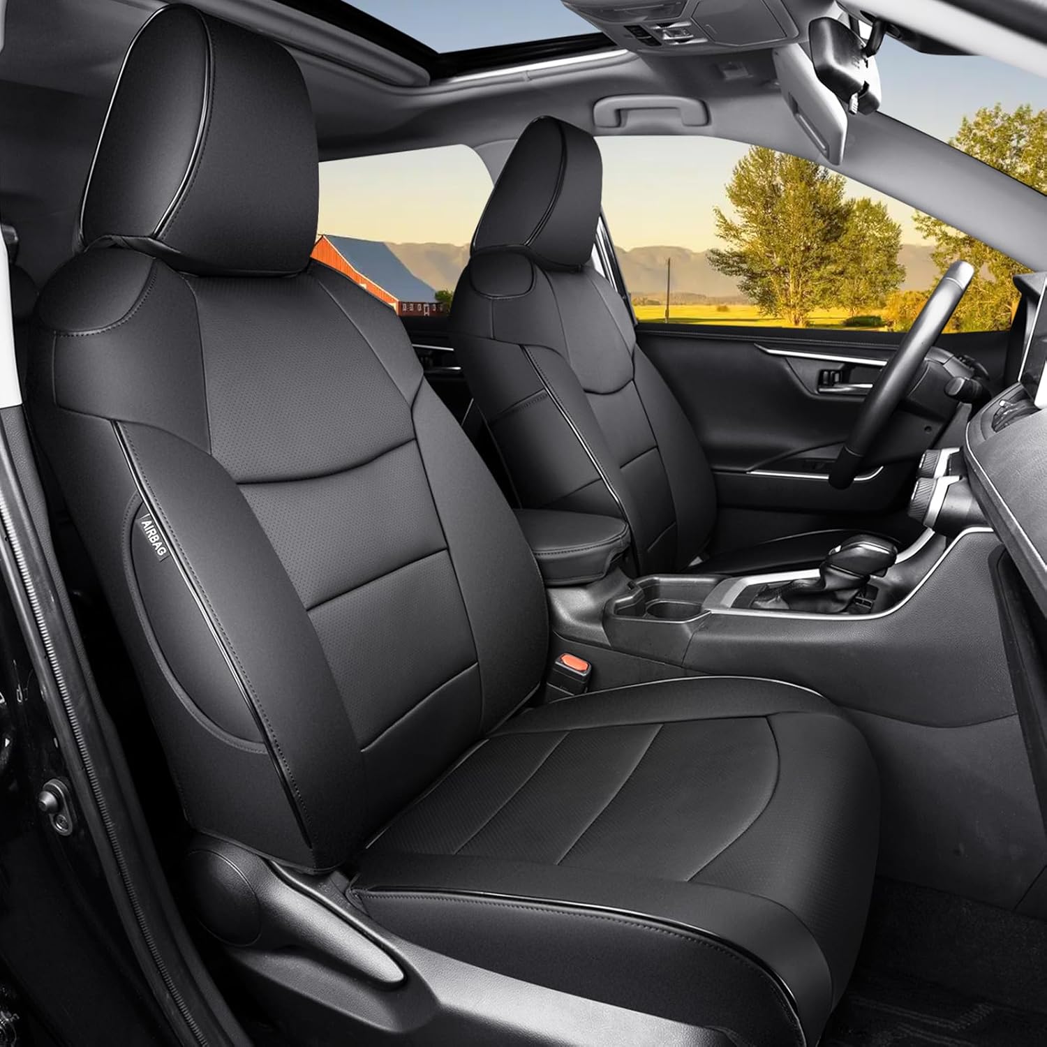 HKZ Fit RAV4 Car Seat Covers Set for 2019 to 2025 Models