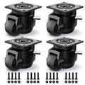 4 Pack Leveling Casters Adjustable Heavy Duty Set - Stable Mobility
