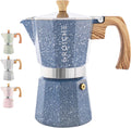 Moka pot stovetop espresso maker - Milano 6-cup indigo