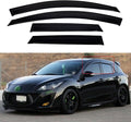 Window Visors for 2010-2013 Mazda 3 Hatchback - Tape-On Rain Guards
