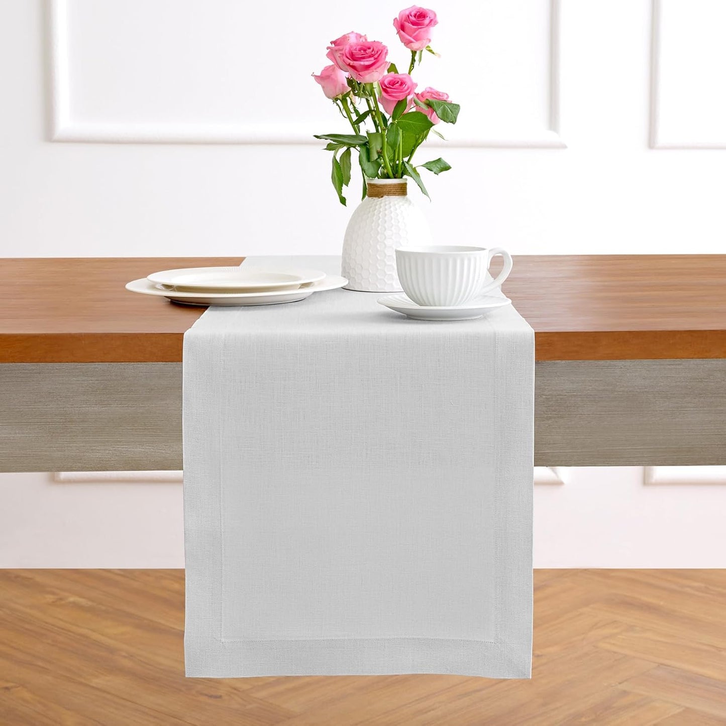 Elegant 100% Pure Linen Table Runner for Stylish Dining Decor