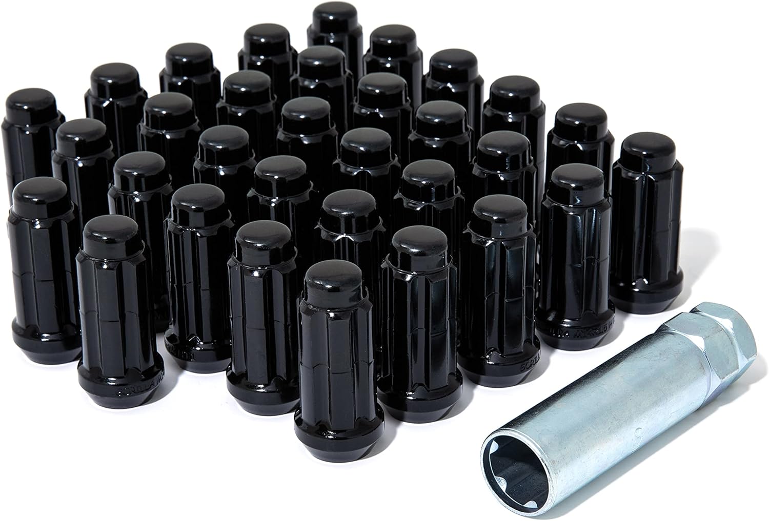 Gorilla Automotive 8Lug 14-1.50 Spline WIK TRK Black Lugs