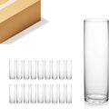 WGVI Thick Weighted Clear Cylinder Glass Vases, 3 in x 10 in - Bulk