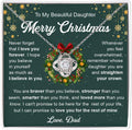 Daughter Gift From Dad Love Knot Necklace With Heartfelt Message