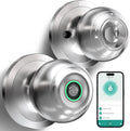 Fingerprint Door Lock Satin Nickel - Smart Biometric Door Knob