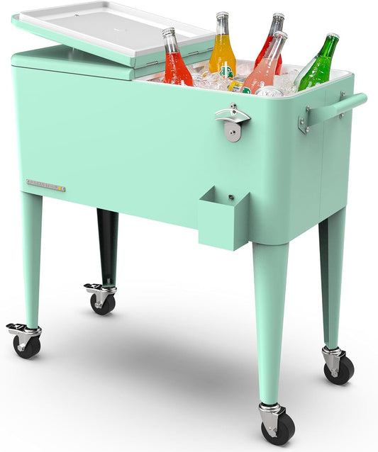 Permasteel 80 Quart Party Cooler for Outdoor Patio Fun