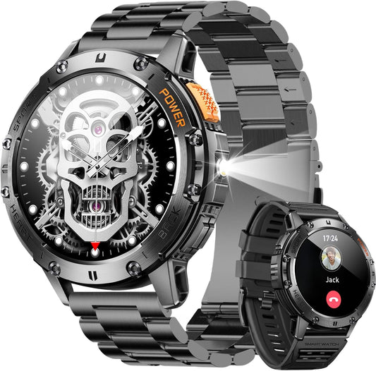 BRUBOSES Military Smartwatch: Calls, Flashlight, Fitness