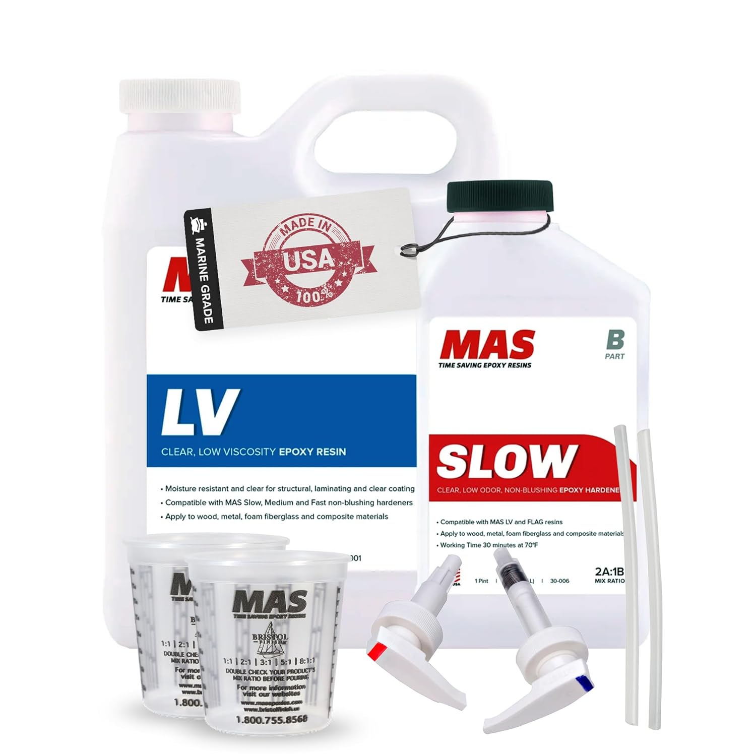 MAS Epoxies Marine Epoxy Resin Kit for Boat and Wood Repair