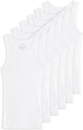 Men's 6-Pack Ribbed Cotton Tank Tops - Comfy Fit Undershirts