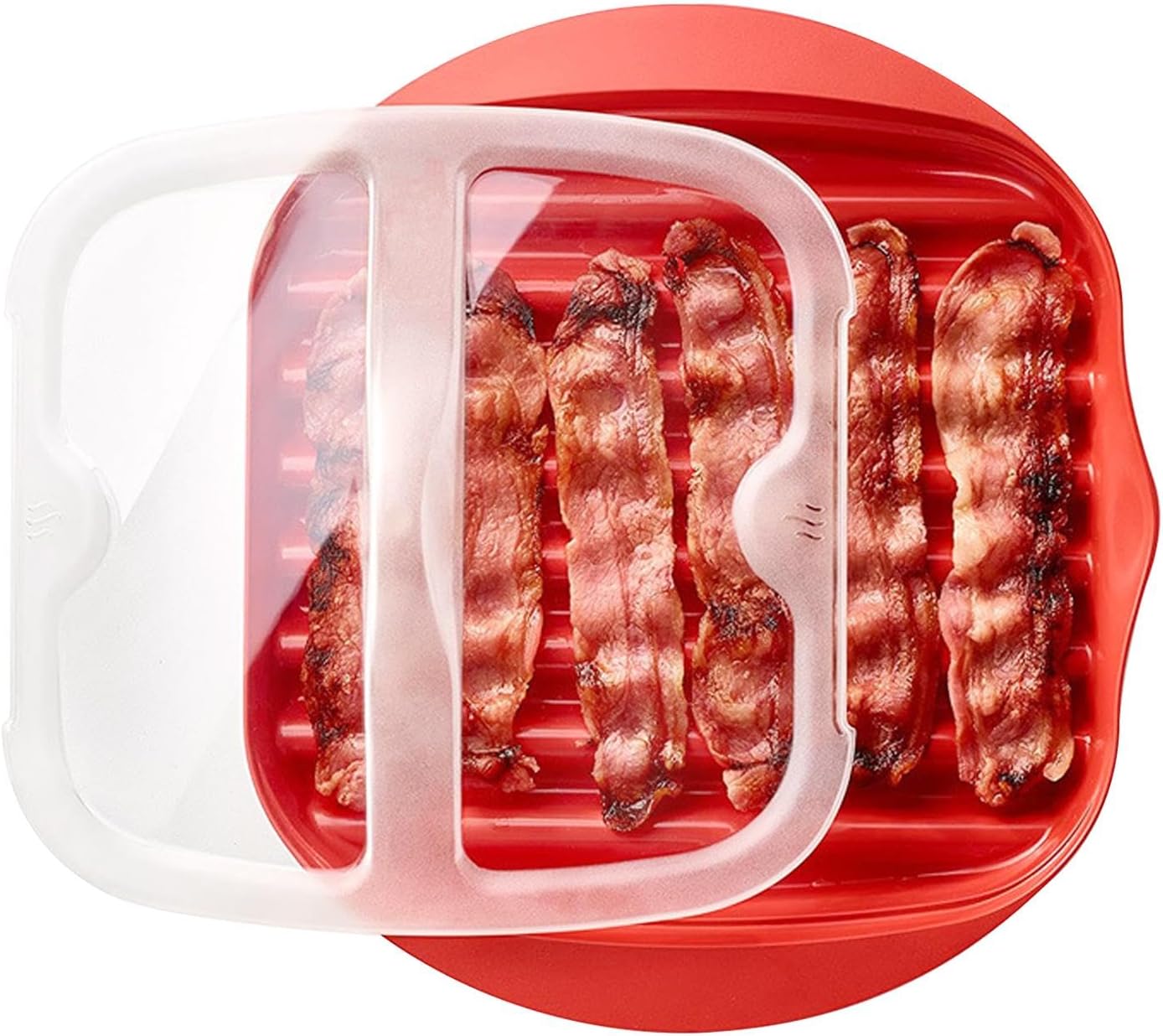 Crispy Bacon in Minutes: Red Microwave Cooker