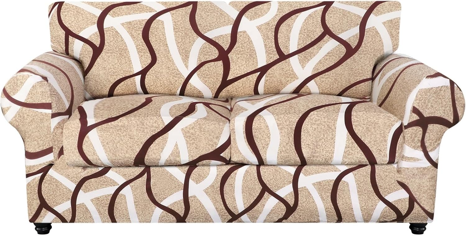 SearchI Stretch Sofa Cover for Loveseat with Floral Pattern