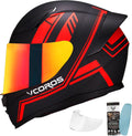 Full Face Motorcycle Helmet for Unisex Adults - DOT Approved WS-609