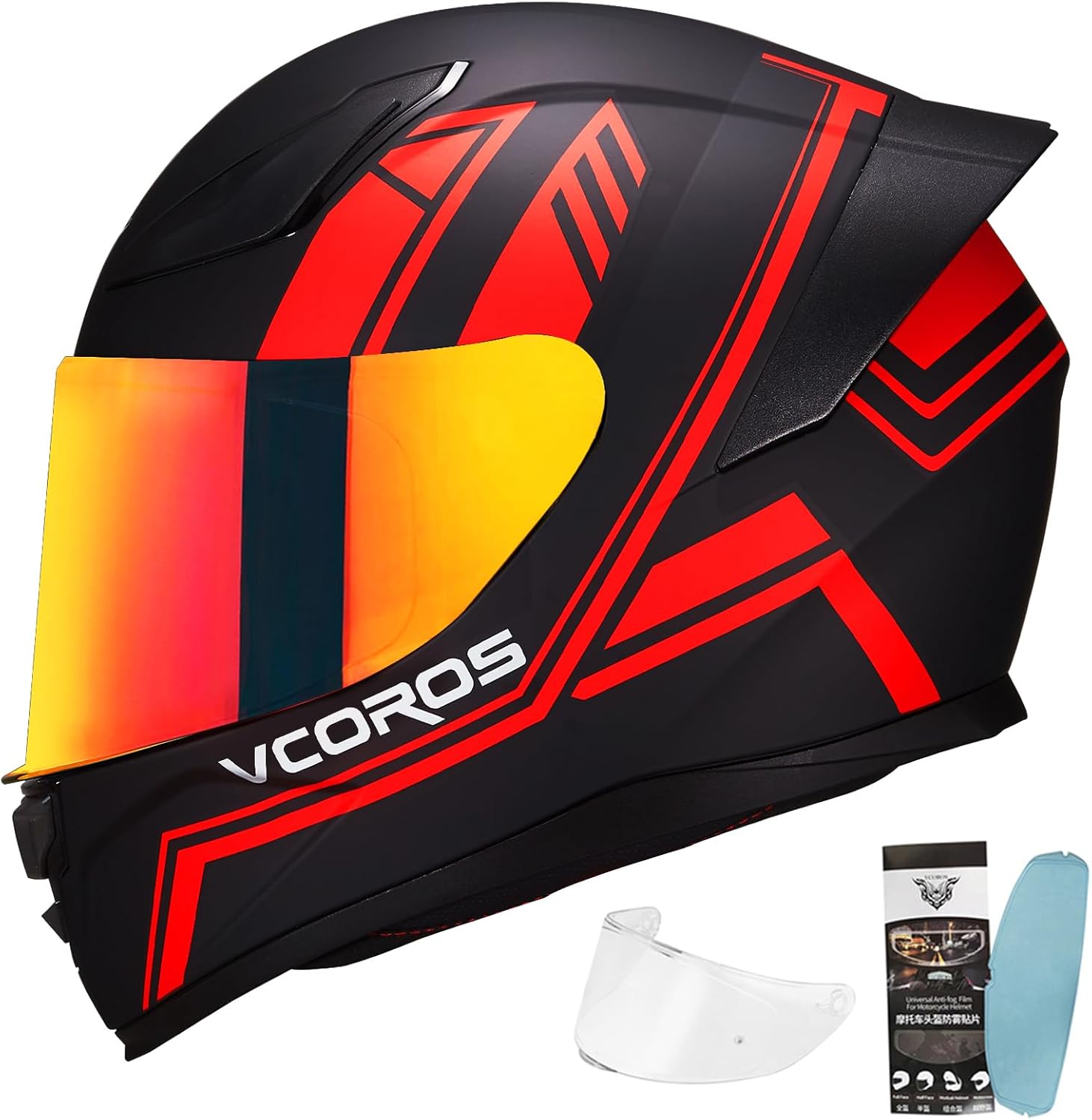 VCOROS Motorcycle Full Face Helmet for Unisex-Adults DOT Approved