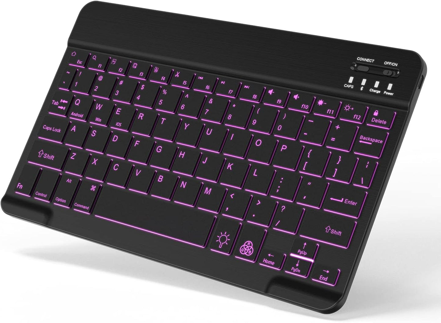 Rechargeable Backlit Bluetooth Keyboard - Compatible with Galaxy Tab, iPad Pro, Air, Mini, iPhone - TOHAKATA