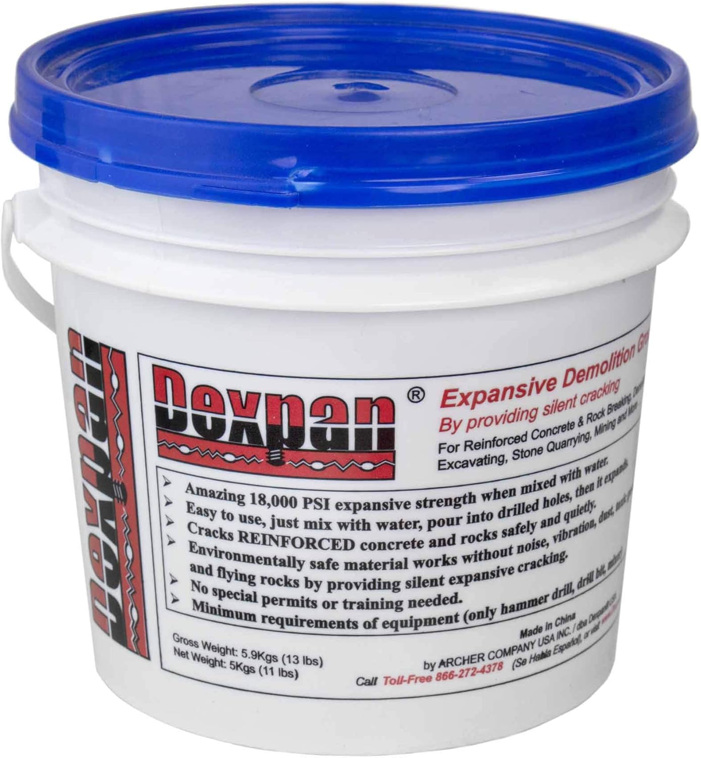 Expansive Demolition Grout for Rock Breaking and Concrete Cutting