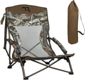 TR Low Camping Chair - Low Lawn Chair for Hunting & Travel