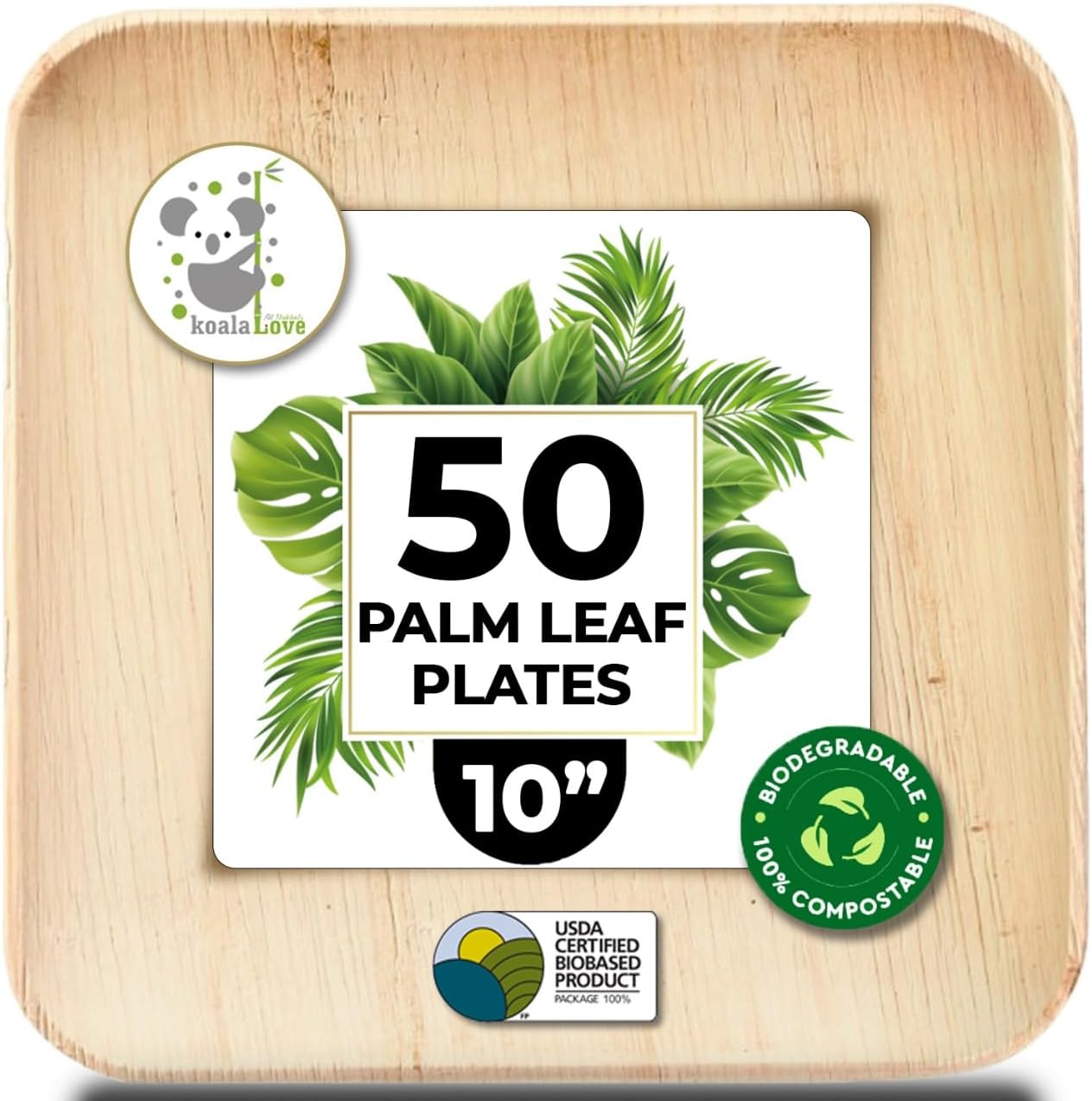 Palm Leaf Plates 10 Inch Eco-Friendly Dinnerware for Events