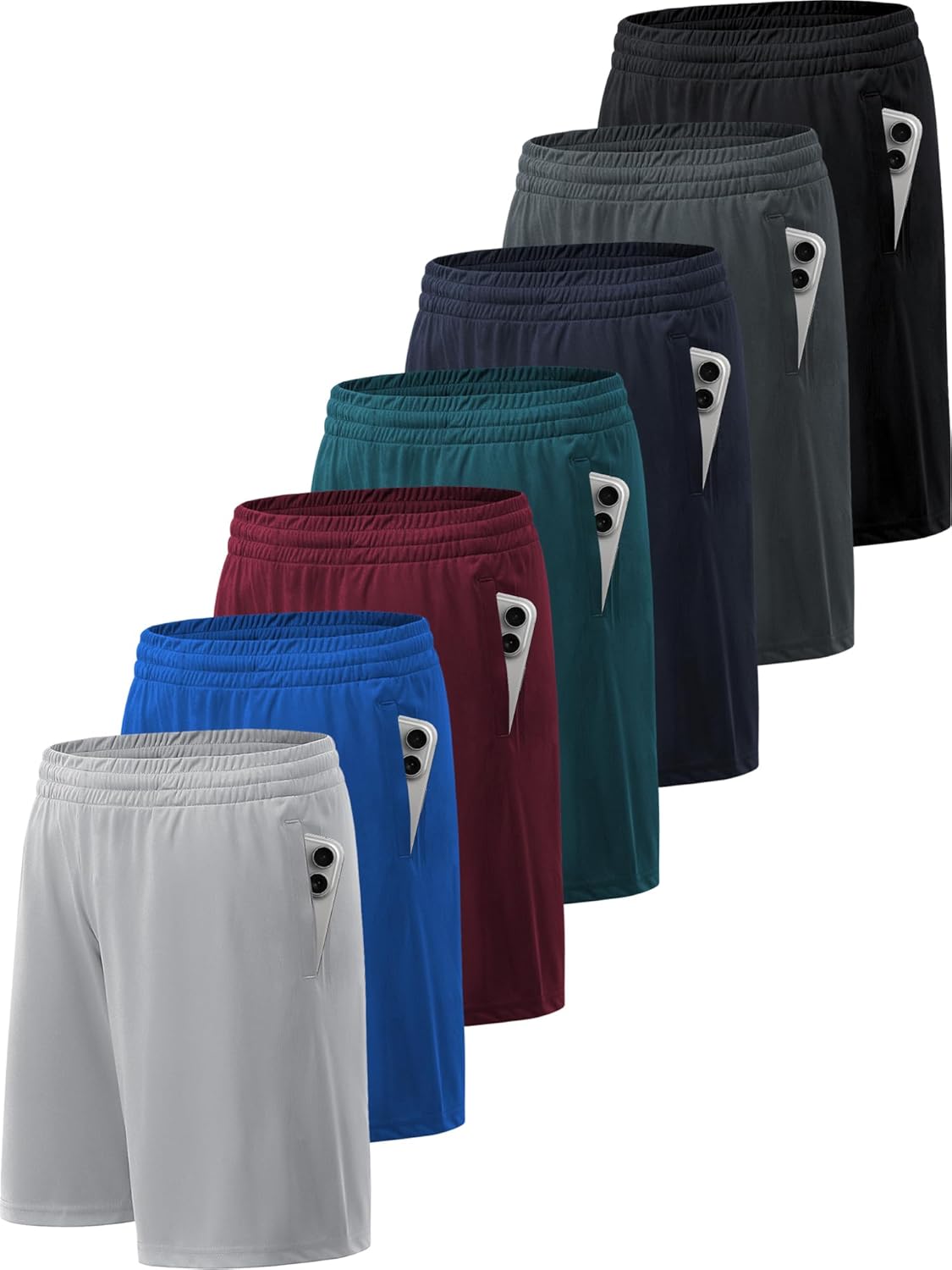 BVNSOZ Men's Athletic Shorts with Pockets for Quick Drying