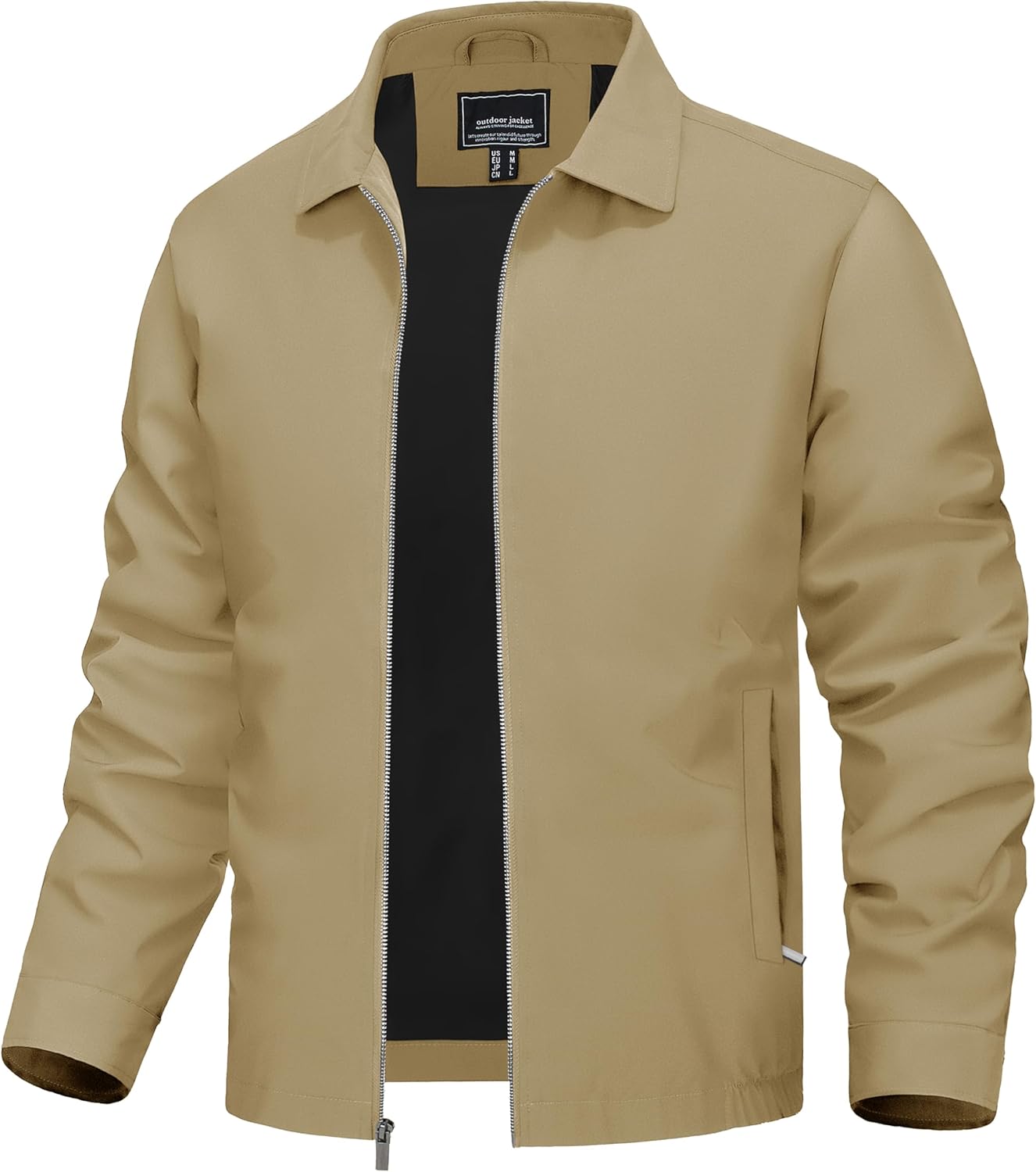 TACVASEN Mens Lightweight Windbreaker Full Zip Jacket for All