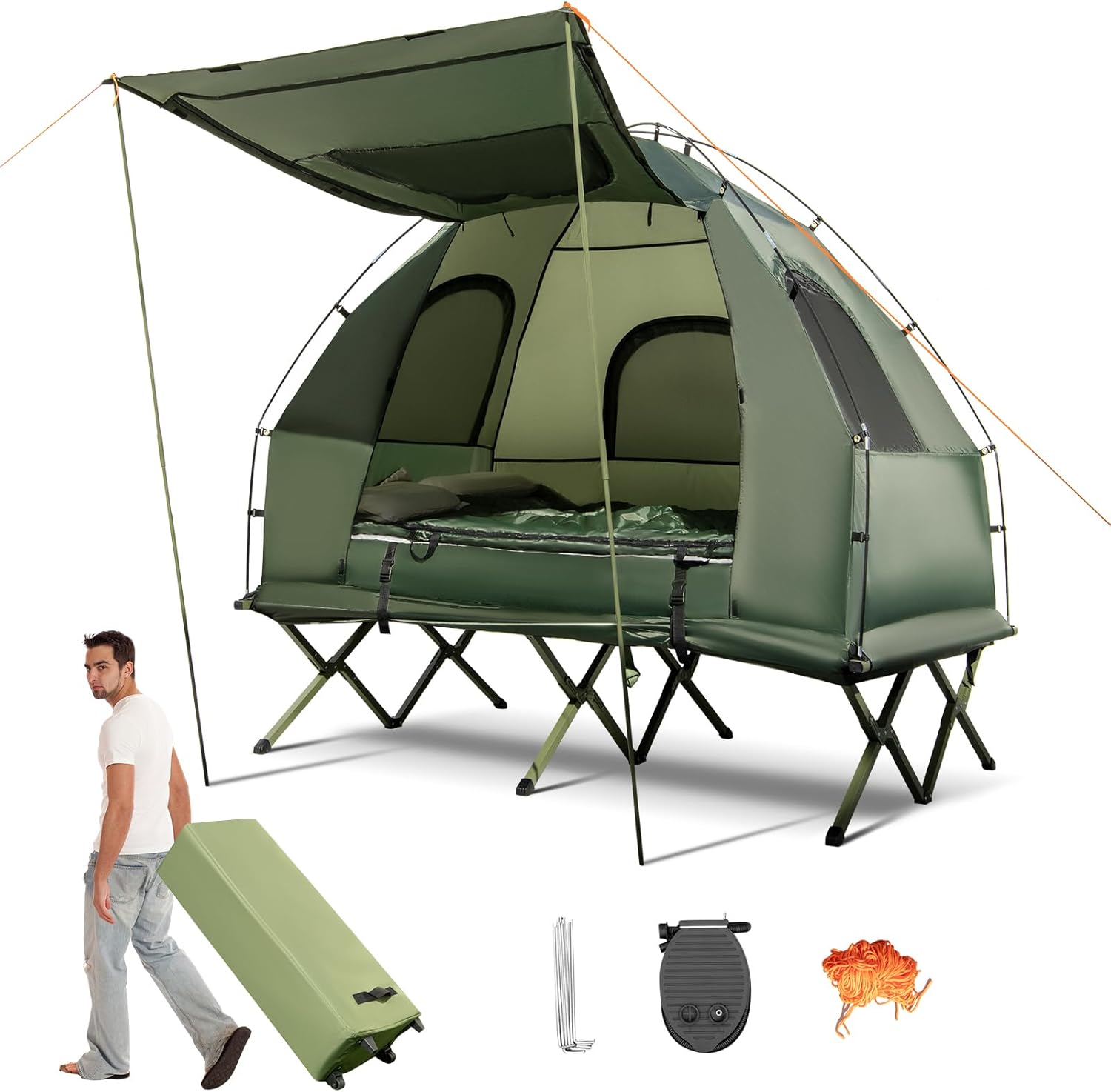 KOTEK 5-in-1 Tent Cot: Elevate Your Camping Experience