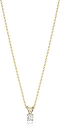 14k Gold Adjustable Prong Set Round-Cut Diamond Pendant Review