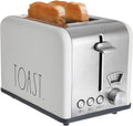 Rae Dunn Toaster Stainless Steel 2 Slice Square Toaster - Simple Style