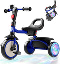 besrey Kids Tricycle with Flash Wheels for Safe Fun Rides