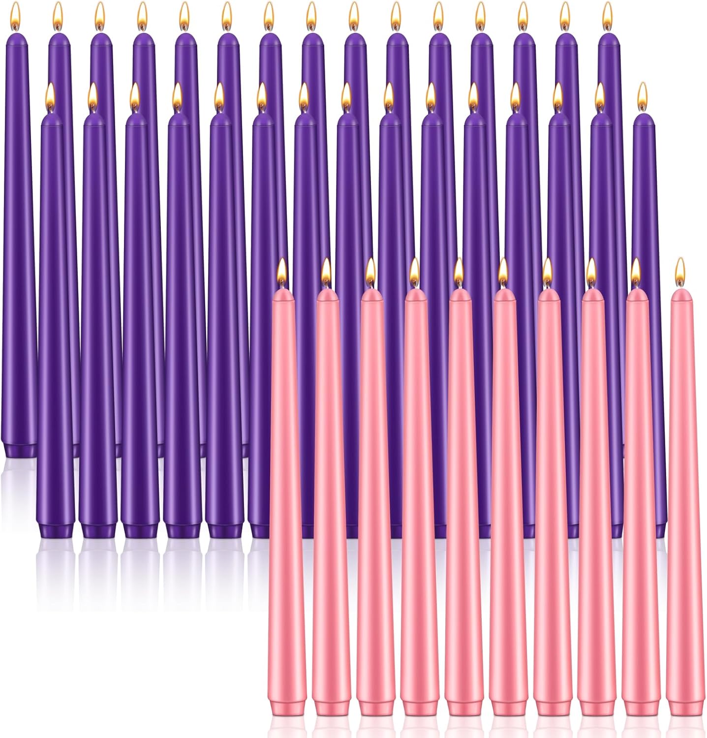 40 Pcs Christmas Advent Candle Set for Festive Celebrations
