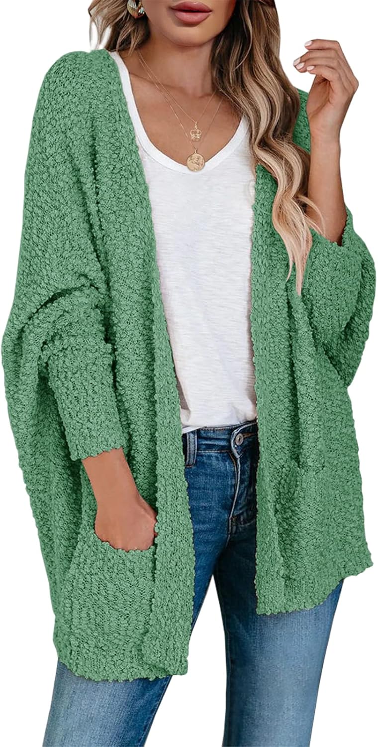 Saodimallsu Women's Chunky Popcorn Cardigan for Cozy Style