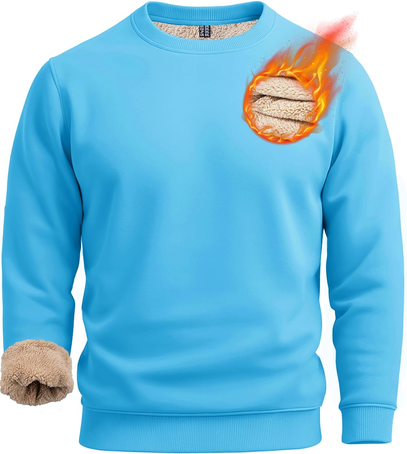 Boladeci Men's Full Sherpa Lined Crewneck Sweatshirts Review