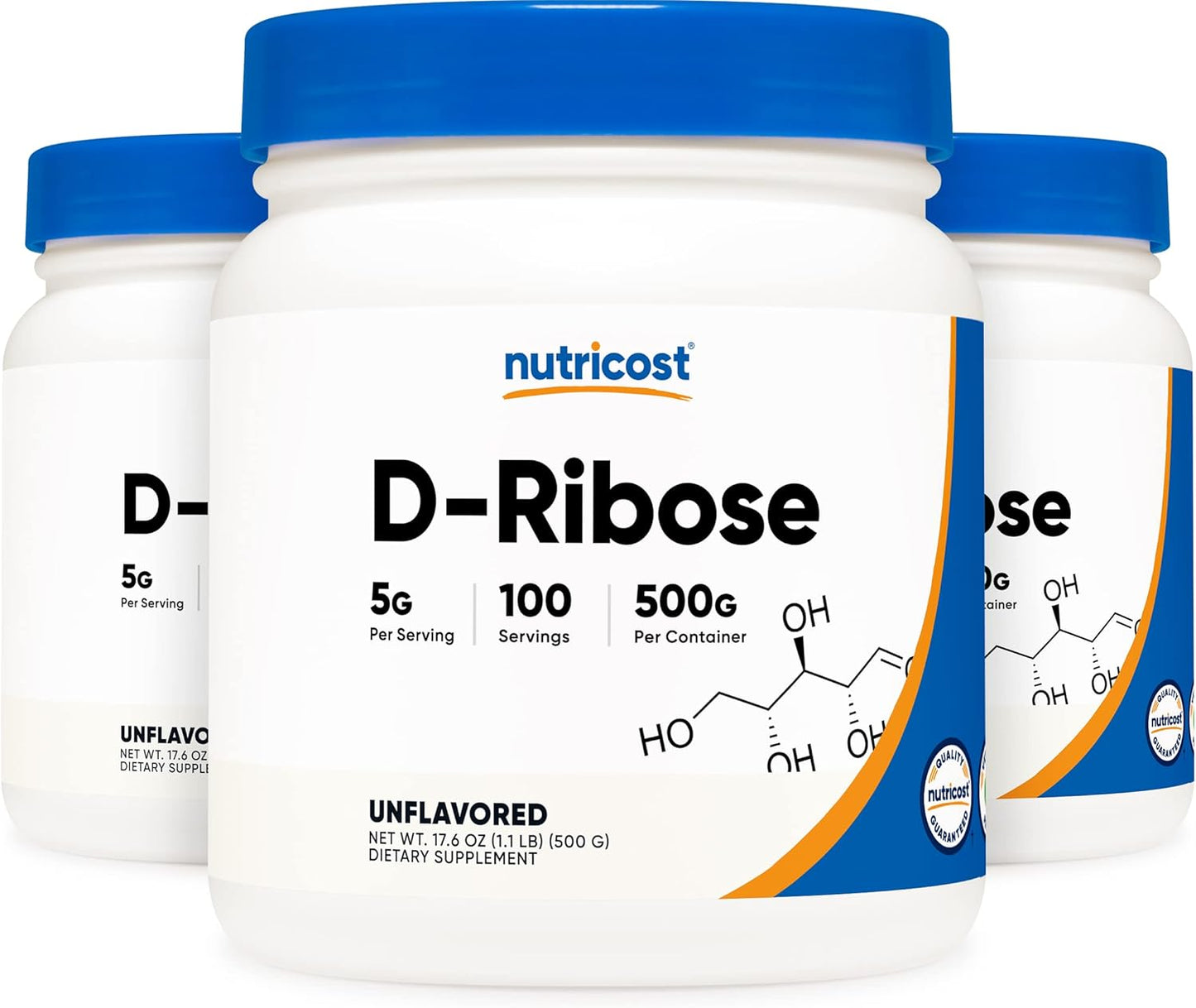 Nutricost D-Ribose Powder 500 Grams for Energy and Recovery