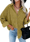 Trendy Women's Long Sleeve Corduroy Shirts for Casual Wear