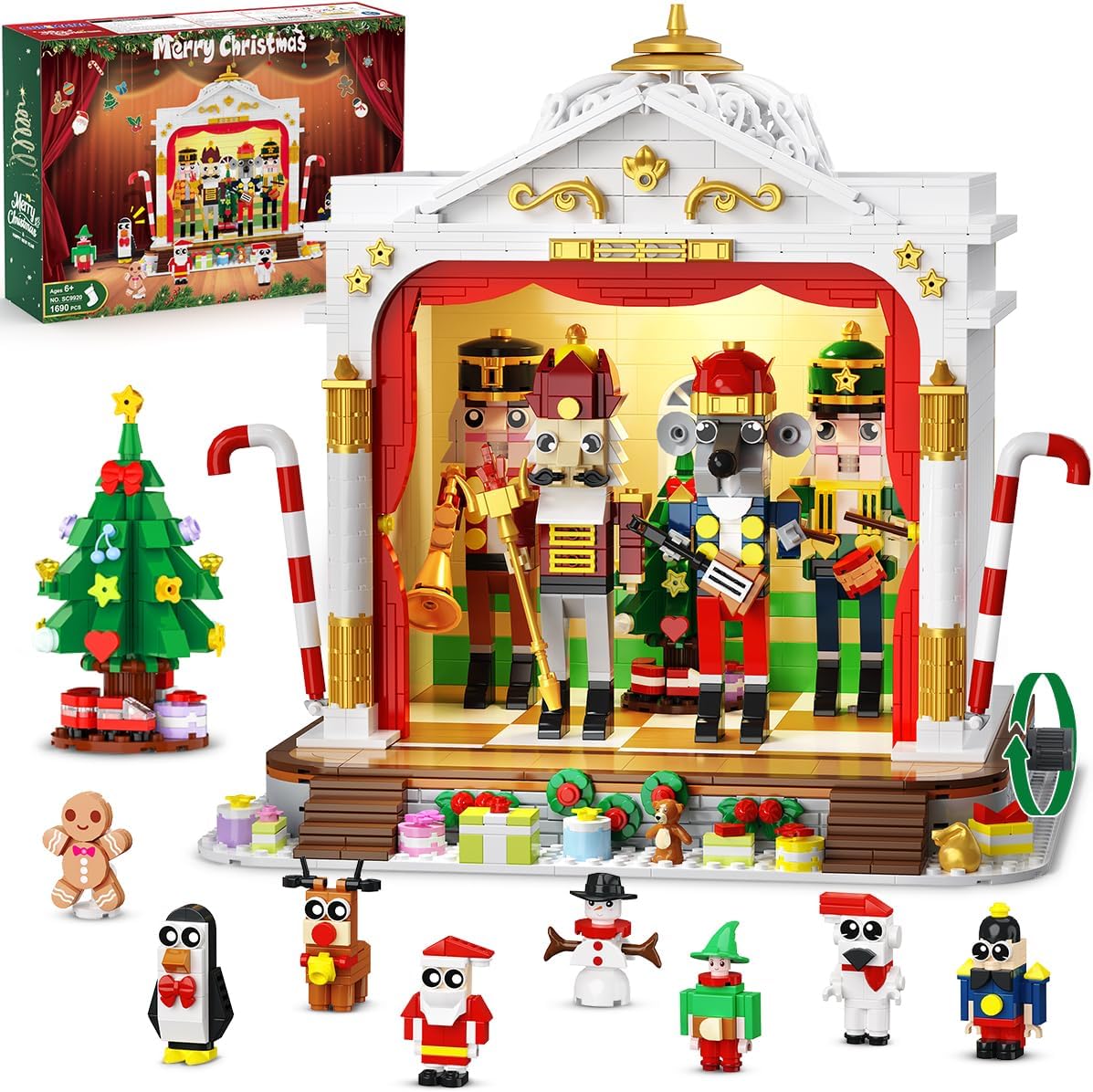 2025 Christmas Nutcracker Theater Building Set with Light