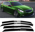 Tape-On Windows Visor 4-Piece for 2007-2015 Infiniti G35 G37 - Smoke